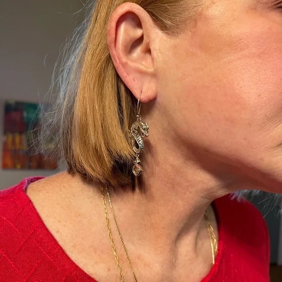 John Hardy Legends Naga Dragon Collection in Sterling Silver Earrings - Picture 4 of 7